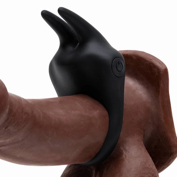 Fifty Shades of Grey - Sensation Rechargeable Vibrating Rabbit Love Ring (Black)