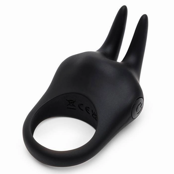 Fifty Shades of Grey - Sensation Rechargeable Vibrating Rabbit Love Ring (Black)