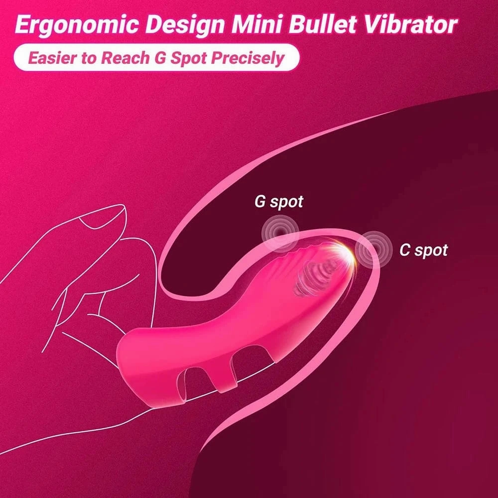 Finger Vibrator Clitoral G Spot Massager with 10 vibration For Couple Foreplay