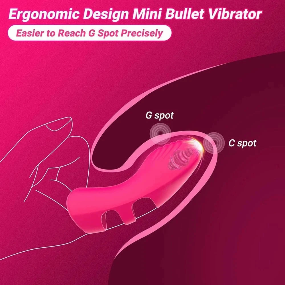 Finger Vibrator Clitoral G Spot Massager with 10 vibration For Couple Foreplay