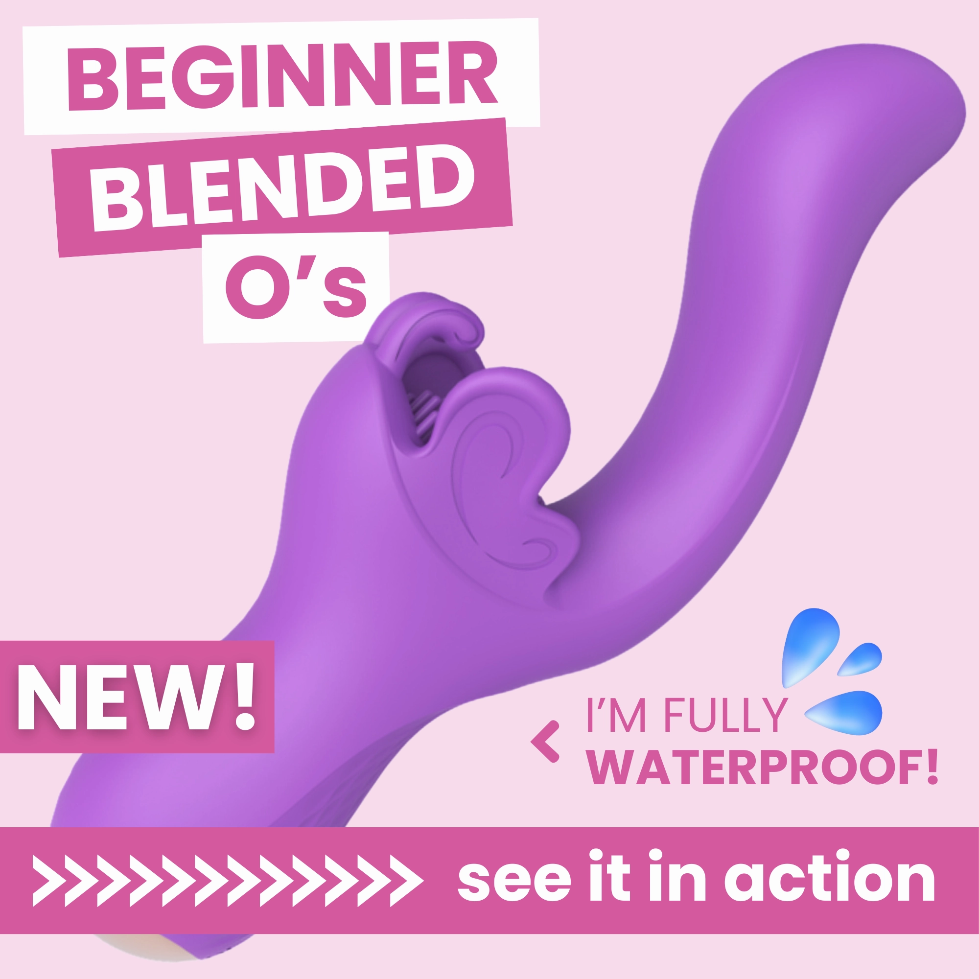 Fluttering Bliss Silicone Dual Action Butterfly Vibrator - It's Waterproof!