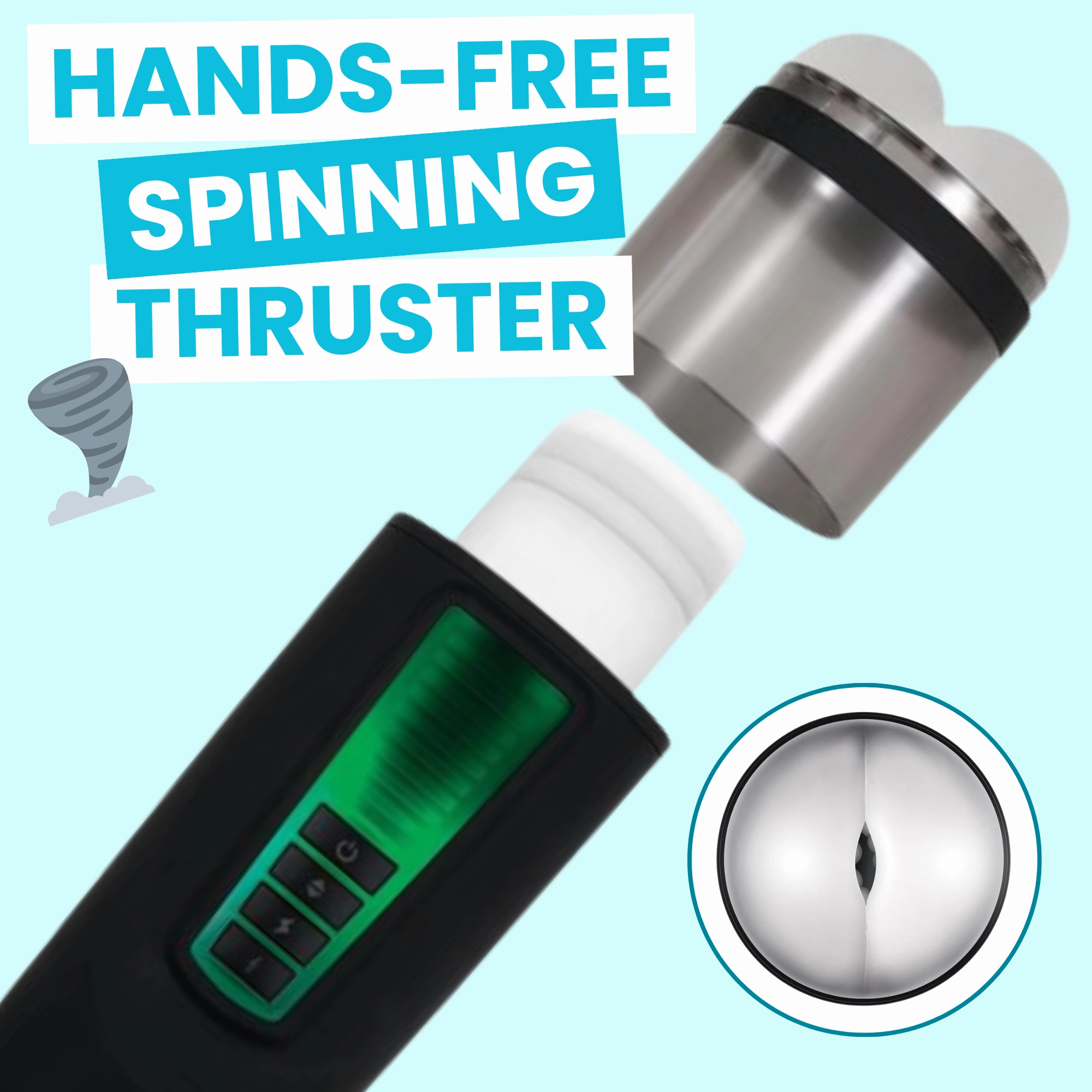 Gender X Message In A Bottle Rechargeable Thrusting Spinning Stroker