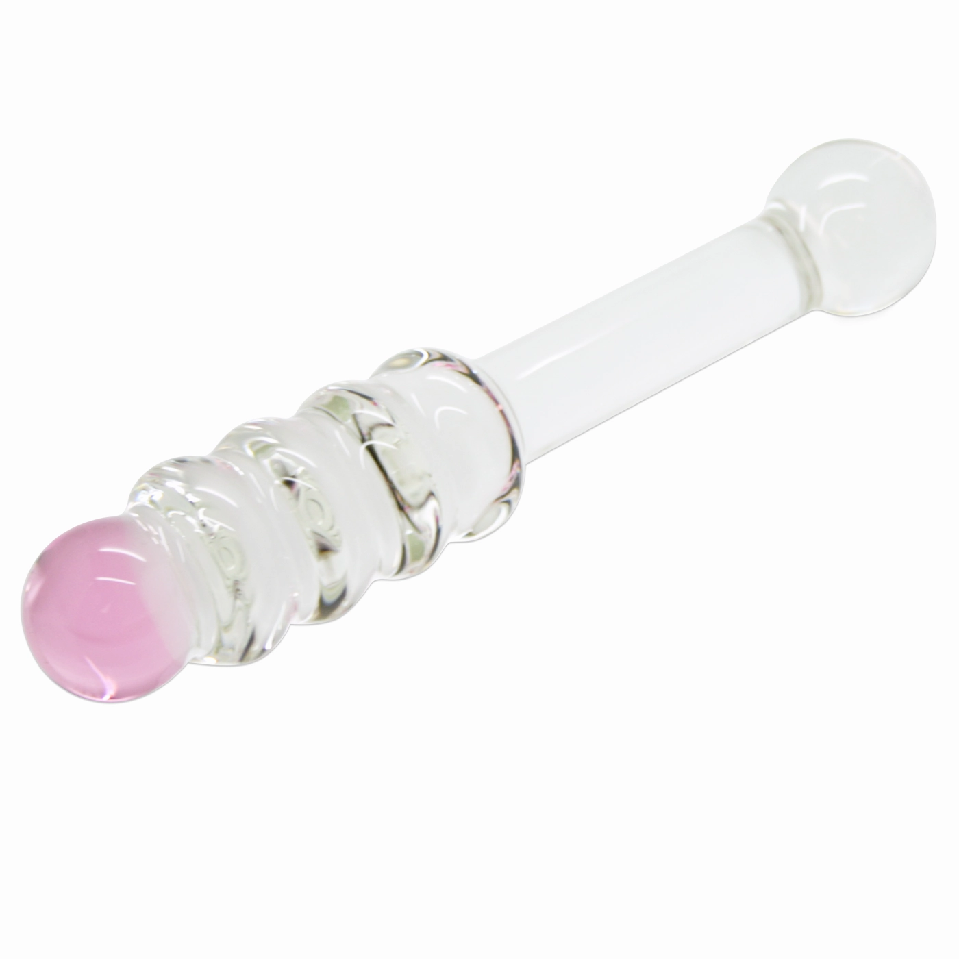Glass Honey Stick Beaded Dildo