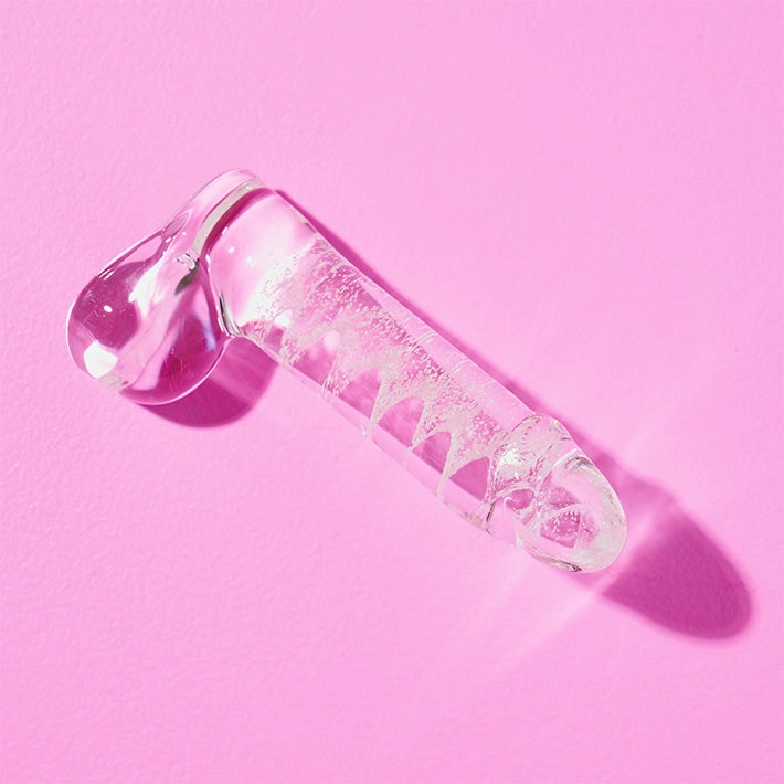 Glow-in-the-Dark 5.5in Lifelike Glass Dildo