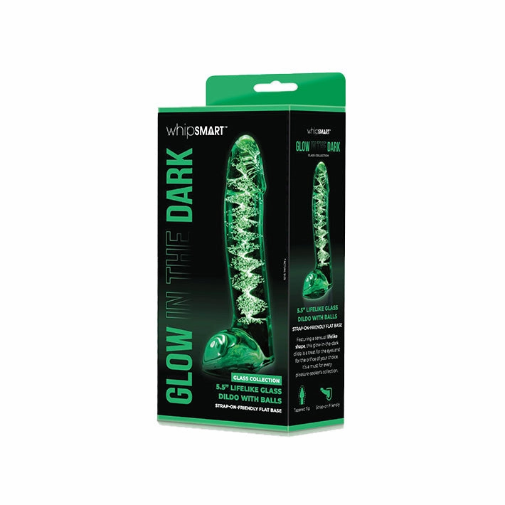 Glow-in-the-Dark 5.5in Lifelike Glass Dildo