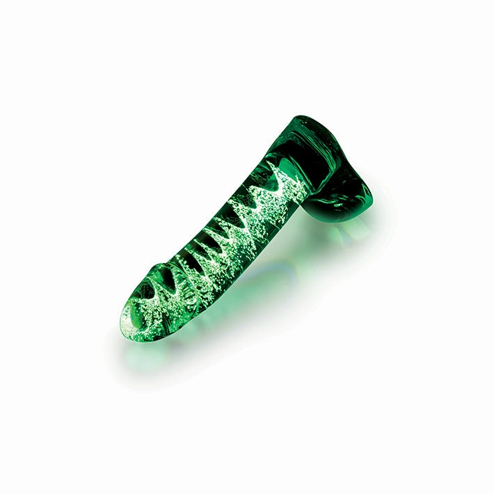 Glow-in-the-Dark 5.5in Lifelike Glass Dildo