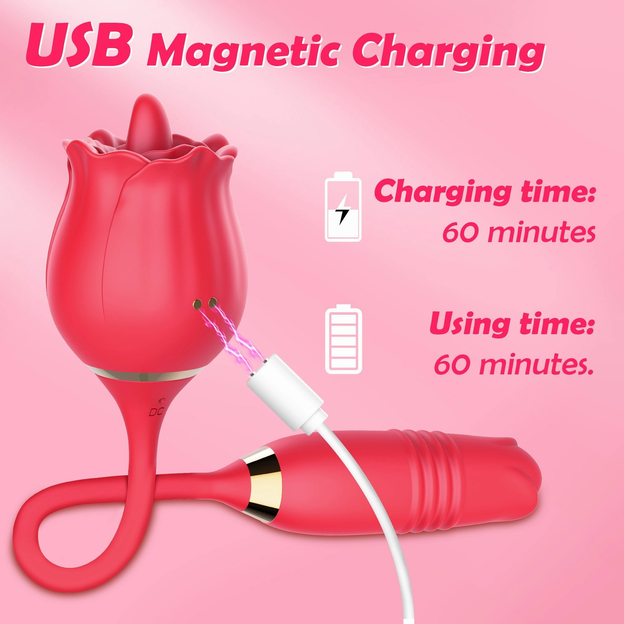 Insignia - Rose Vibrator with Licking & Thrusting