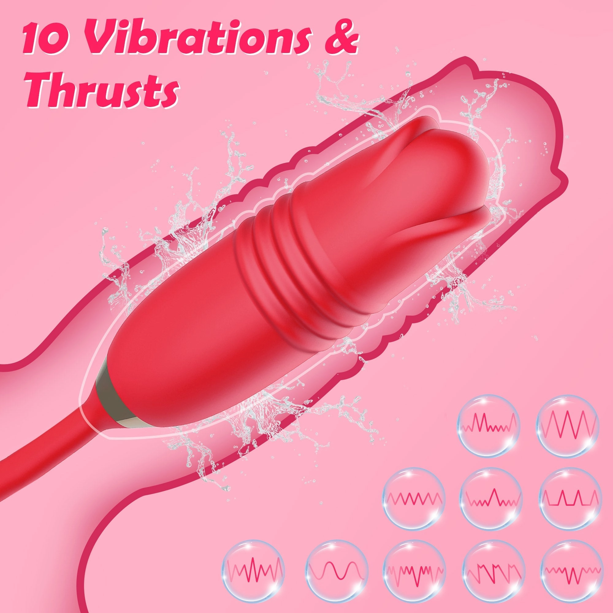 Insignia - Rose Vibrator with Licking & Thrusting