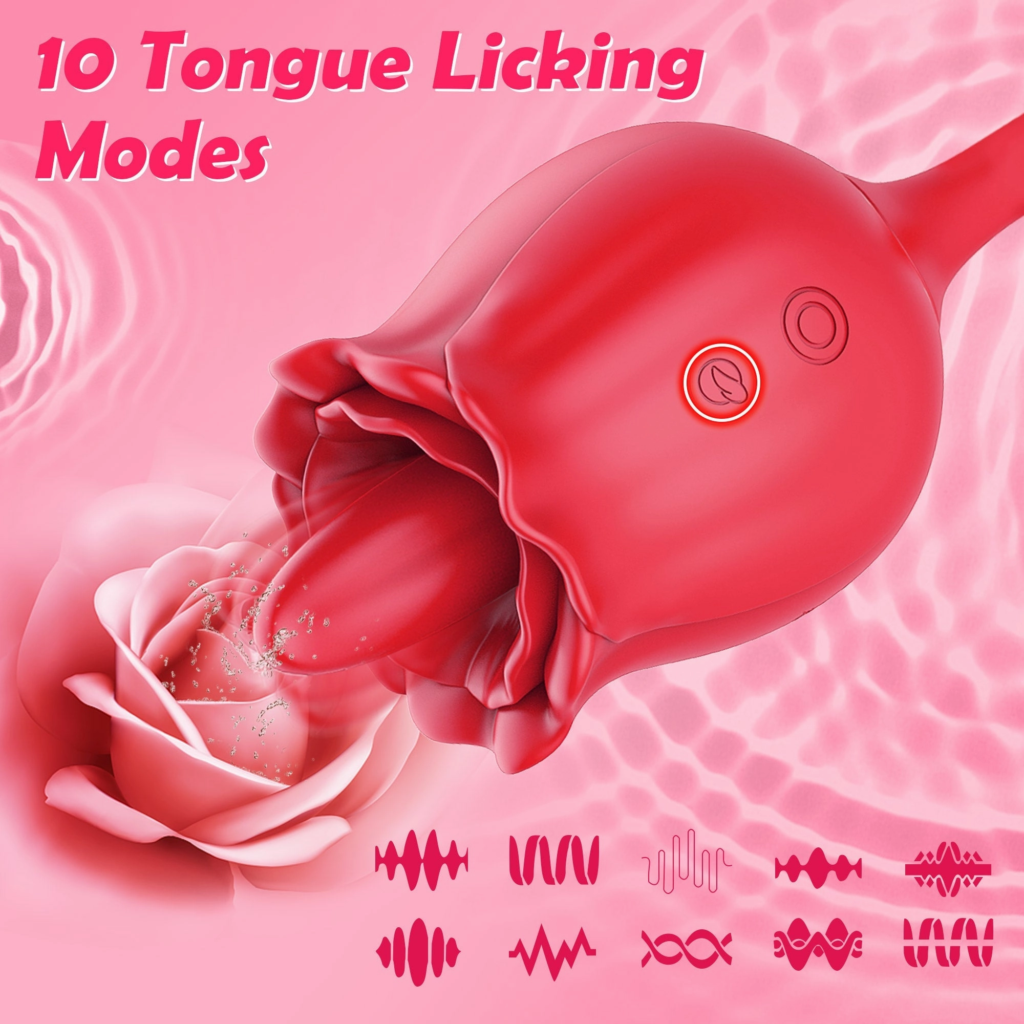 Insignia - Rose Vibrator with Licking & Thrusting