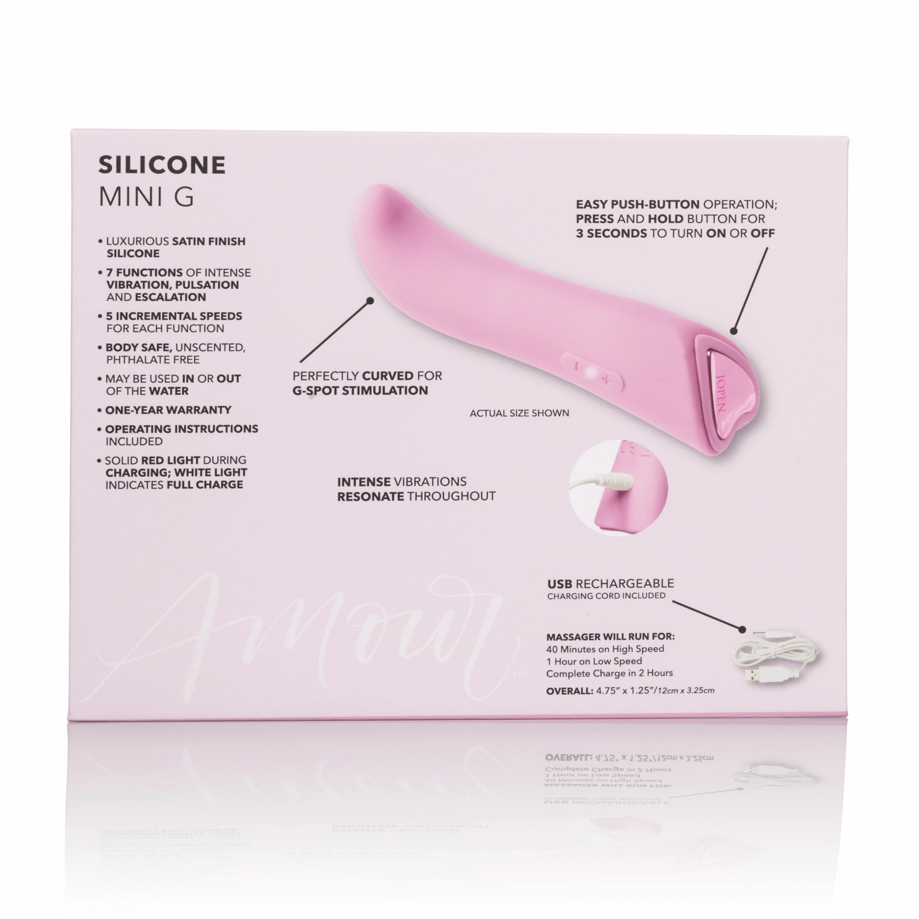 Jopen - Amour Silicone Mini G Spot Vibrator (Pink)