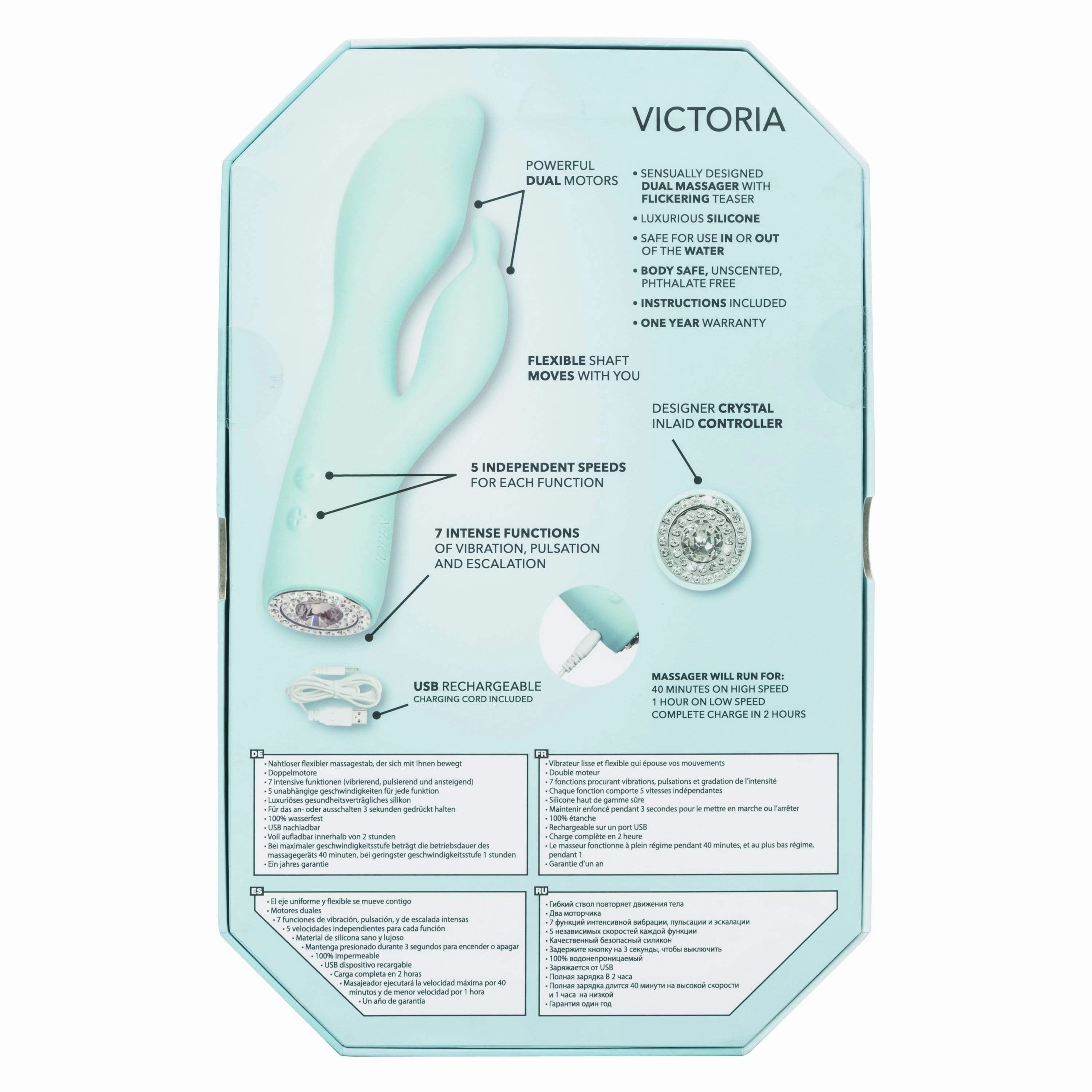 Jopen - Pave Silicone Rabbit Vibrator Victoria (Blue)