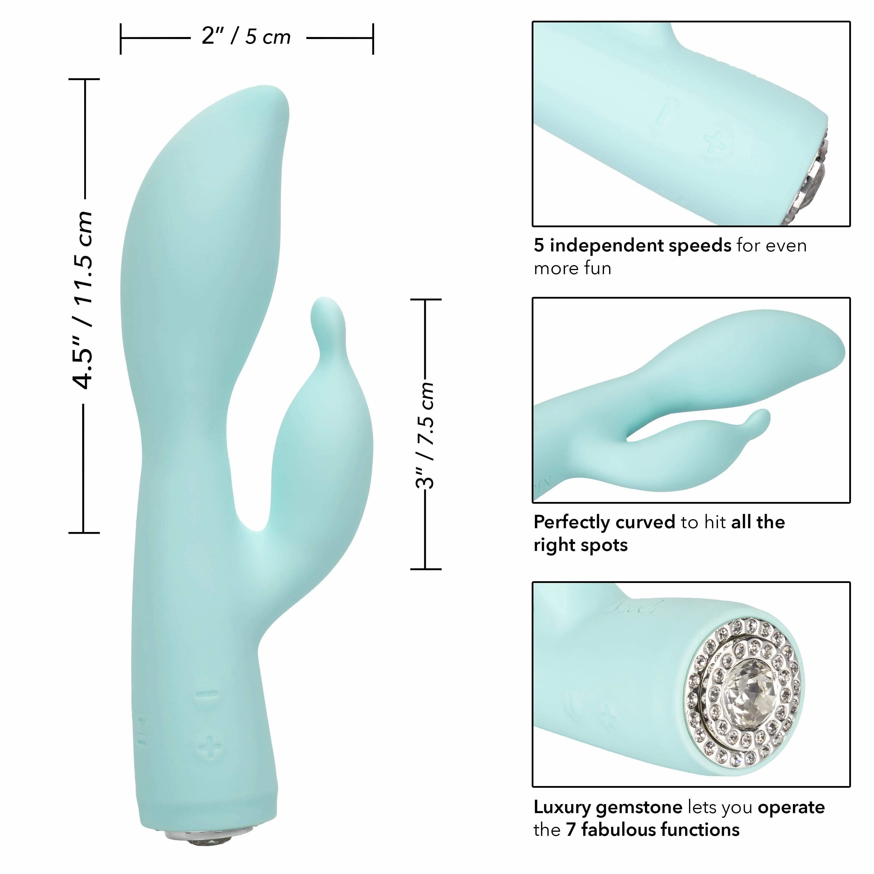Jopen - Pave Silicone Rabbit Vibrator Victoria (Blue)
