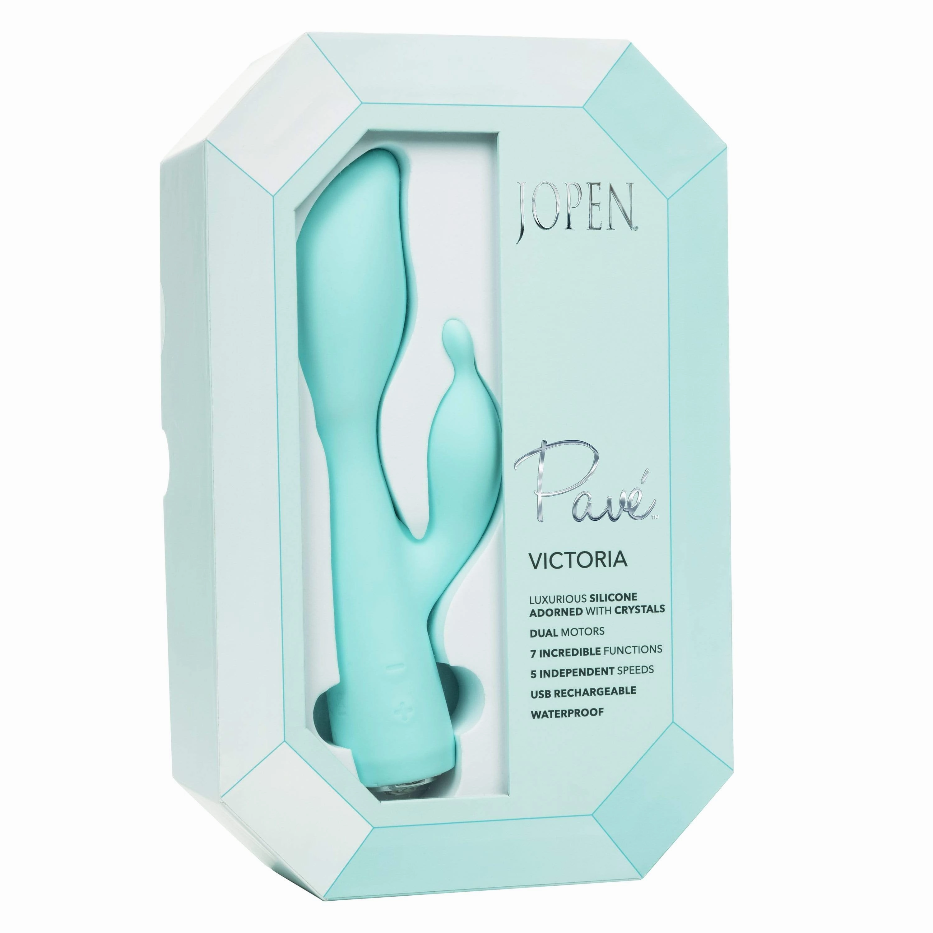 Jopen - Pave Silicone Rabbit Vibrator Victoria (Blue)