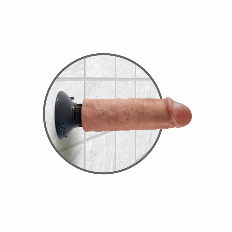 King Cock 6" Vibrating Cock - Tan