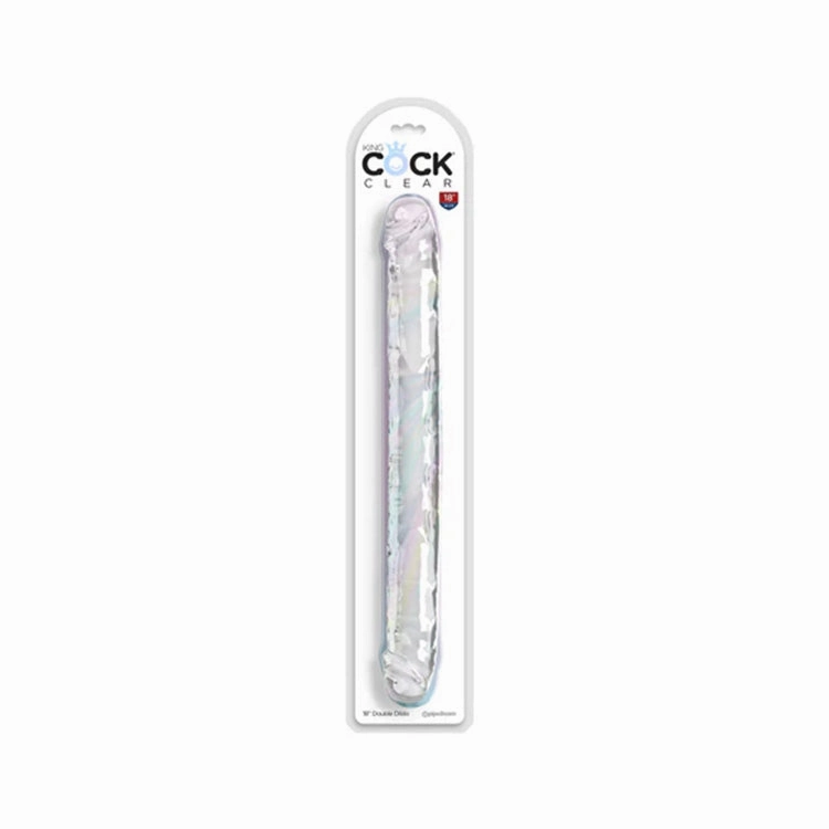 King Cock Clear 18in Double Dildo