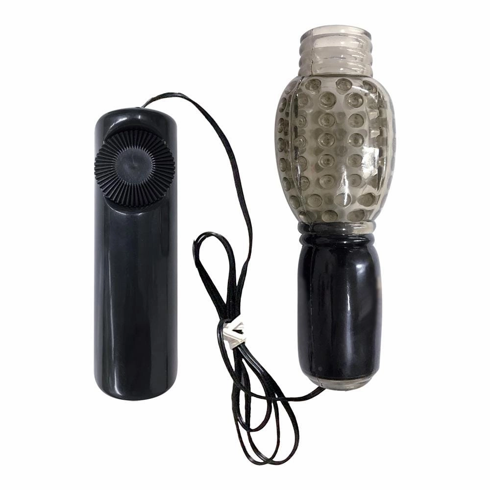 Kiss Me Love - Gekishin Men's Ona Machine Vibrating Cock Sleeve with Remote Control (Grey)
