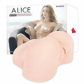 Kokos - Alice with Vibration Meiki Dual Hole Masturbator (Beige)