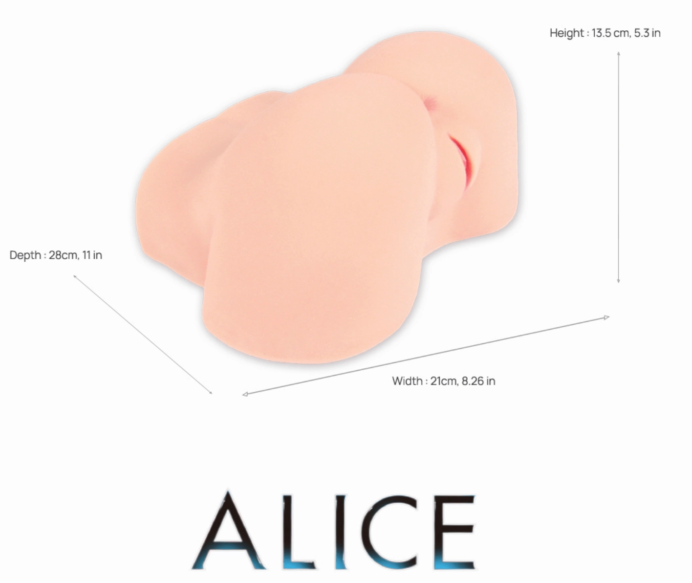 Kokos - Alice with Vibration Meiki Dual Hole Masturbator (Beige)