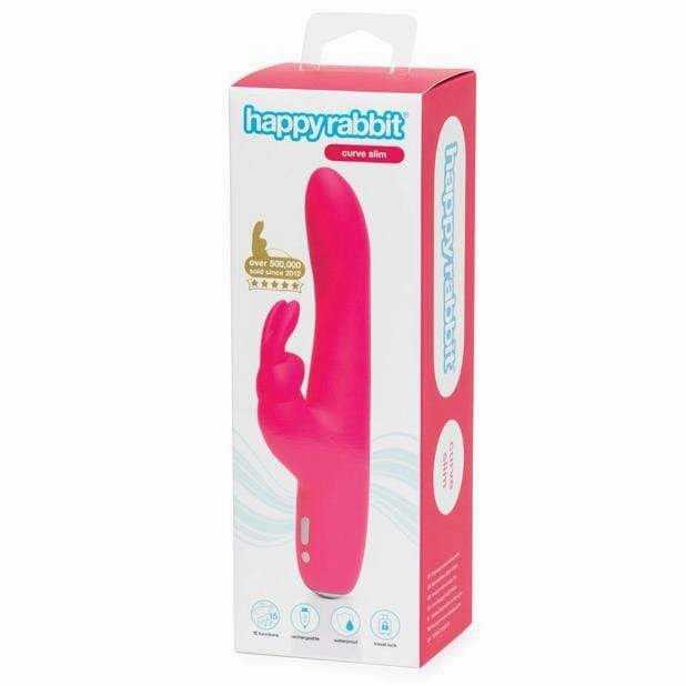 Love Honey - Happy Rabbit Curve Slimline Vibrator (Pink)