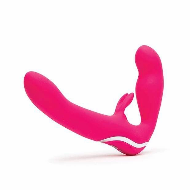 Love Honey - Happy Rabbit Strapless Strap on Vibrator (Pink)