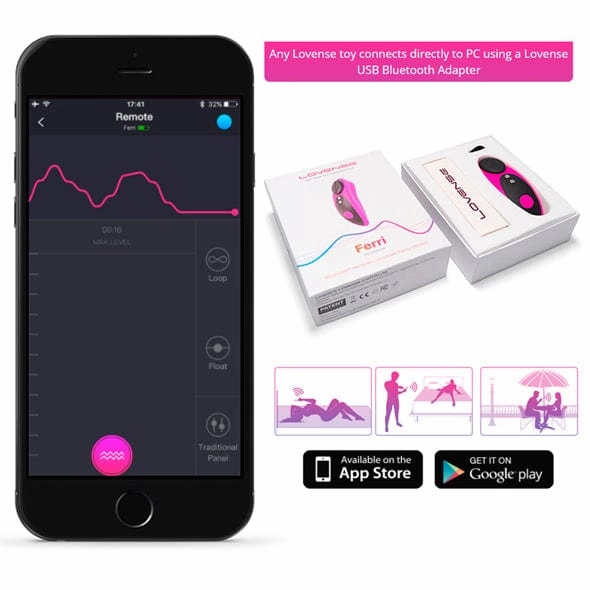 Lovense - Ferri App-Controlled Panty Vibrator (Pink)
