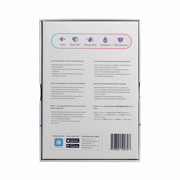 Lovense - Hush 2 App-Controlled Silicone Butt Plug