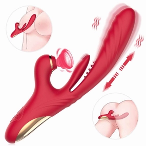 Lurevibe - 3 in 1 Suction & Thrusting Vibrator With Tongue For Clitoris & G-spot