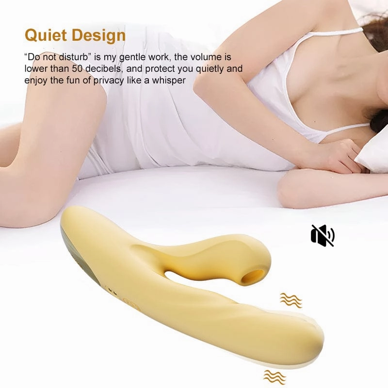 Lurevibe - 7-Speed Suction 10-Speed Telescopic Automatic Heating Female Masturbator