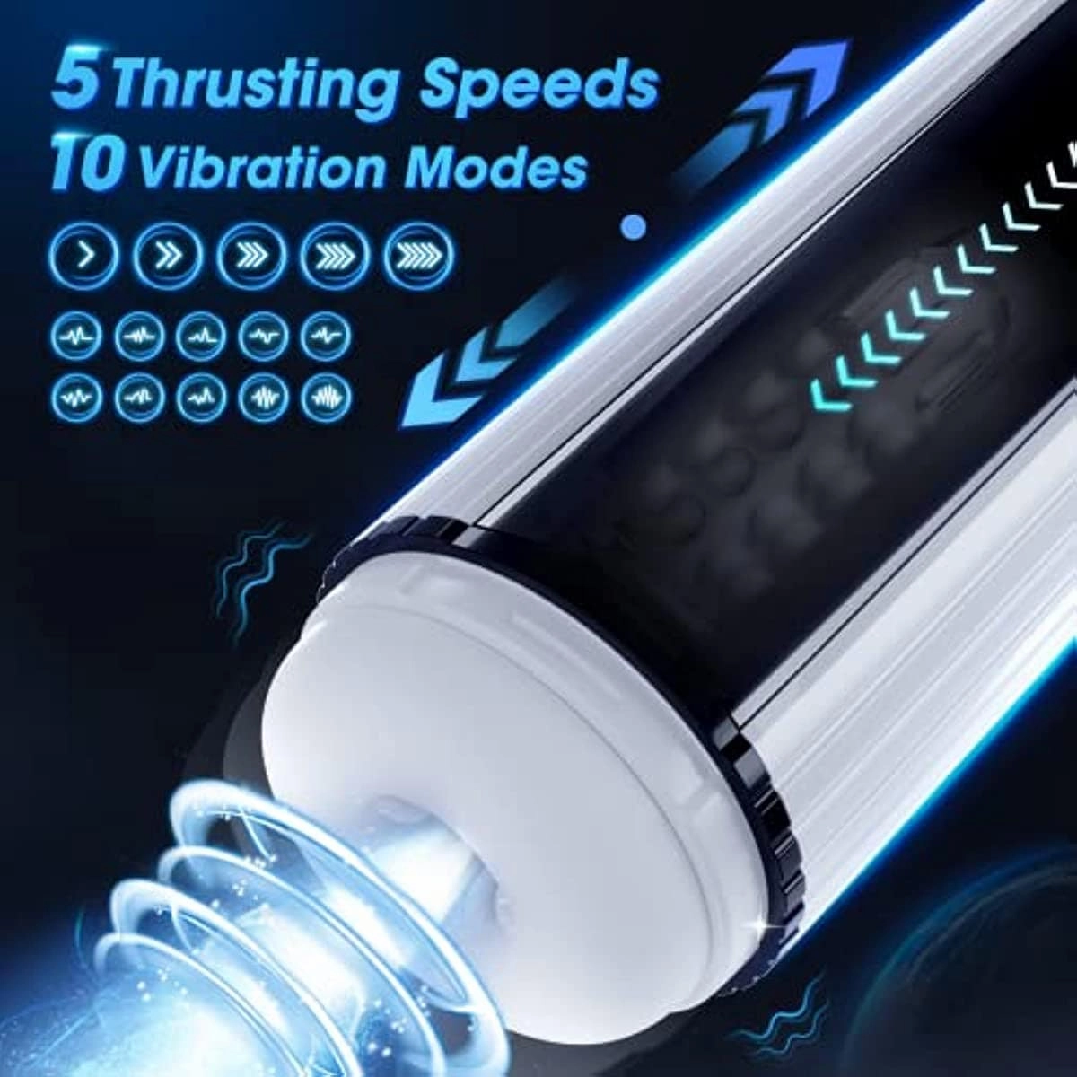 Lurevibe - Fantasy Aircraft Cup Men Fully Automatic Telescopic Electric Masturator