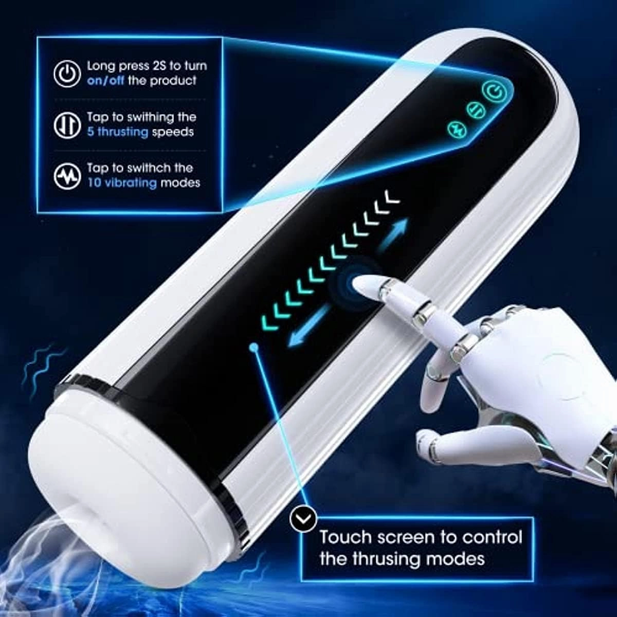 Lurevibe - Fantasy Aircraft Cup Men Fully Automatic Telescopic Electric Masturator