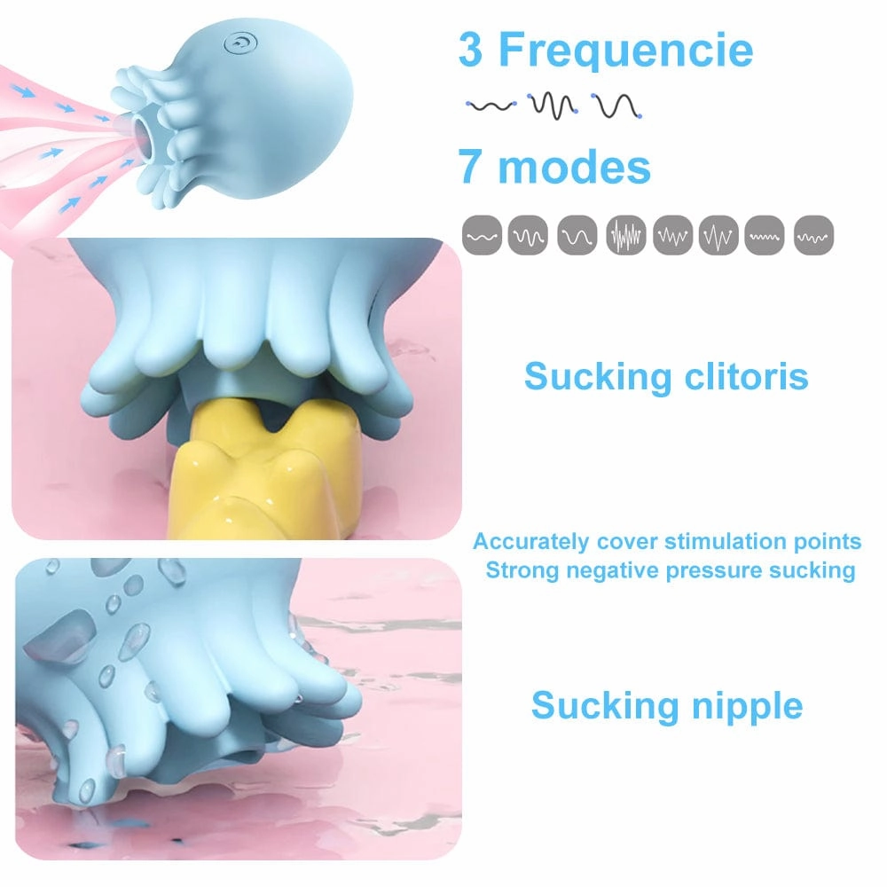 Lurevibe - Jellyfish 10 Frequency Sucking Vibrator For Adult Sex Toys