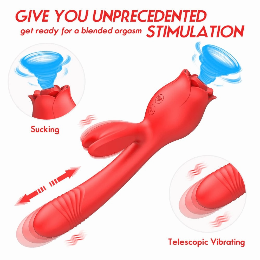 Lurevibe - Rose Vibrator G Spot Clitoral Stimulator