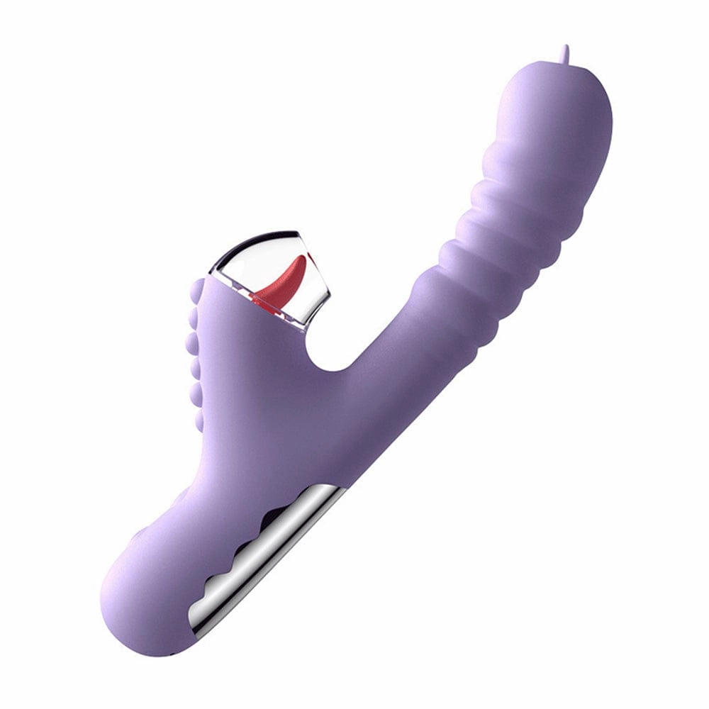 Lurevibe - Small Dinosaur Vibrator Telescopic Tongue Sucking Clit Stimulation Vibrator