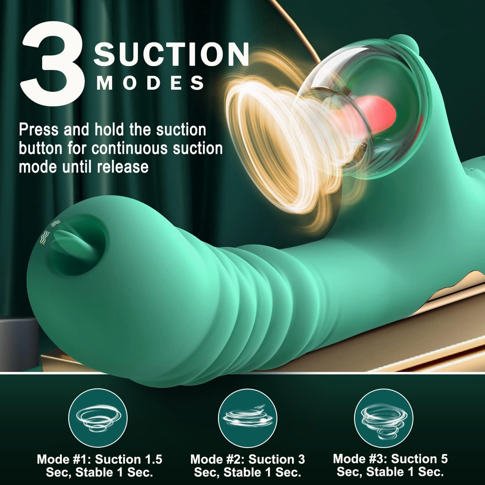 Lurevibe - Small Dinosaur Vibrator Telescopic Tongue Sucking Clit Stimulation Vibrator