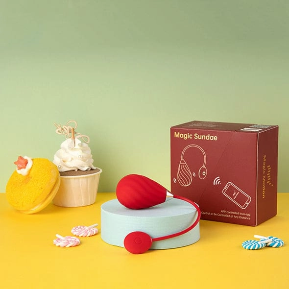 Magic Motion - Magic Sundae App Controlled Love Egg Vibrator (Red)
