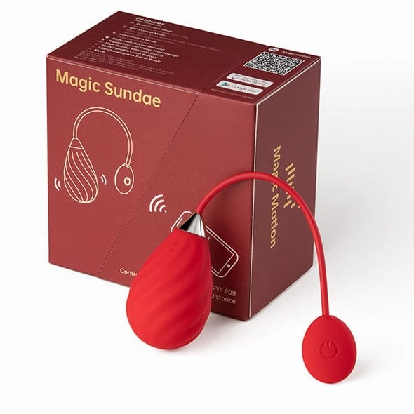 Magic Motion - Magic Sundae App Controlled Love Egg Vibrator (Red)