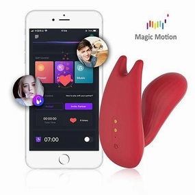 Magic Motion - Umi Smart Wearable App-Controlled Dual Motor Clock Vibrator (Red)