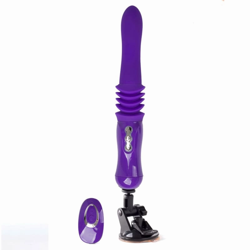 Monroe USB Rechargeable Silicone Thrusting  Portable Love Machine - Purple