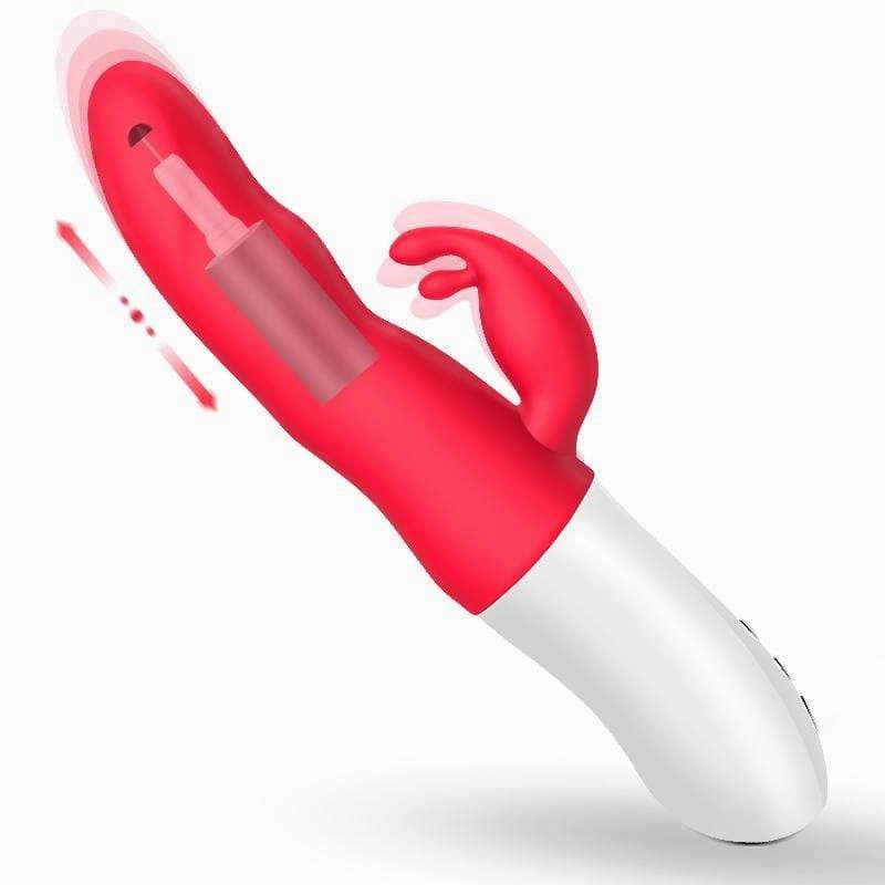 MyToys - MyBunny Rechargeable Thrusting Rabbit Vibrator (Red)