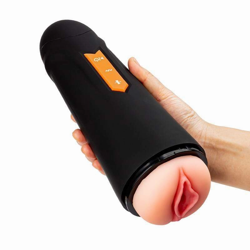 MyToys - MyFun Clamping and Vibrating Masturbation Cup (Black)