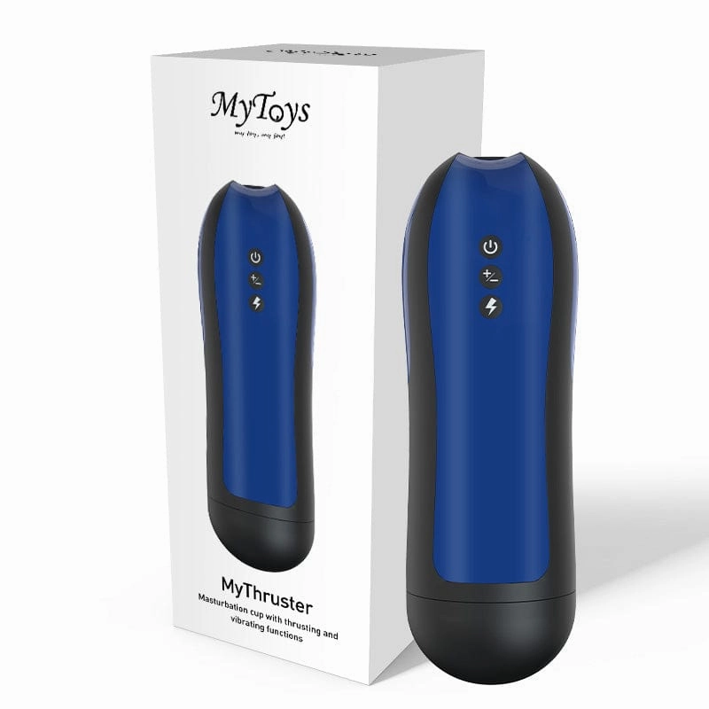MyToys - MyThruster Thrusting Vibrating Masturbation Cup (Blue)