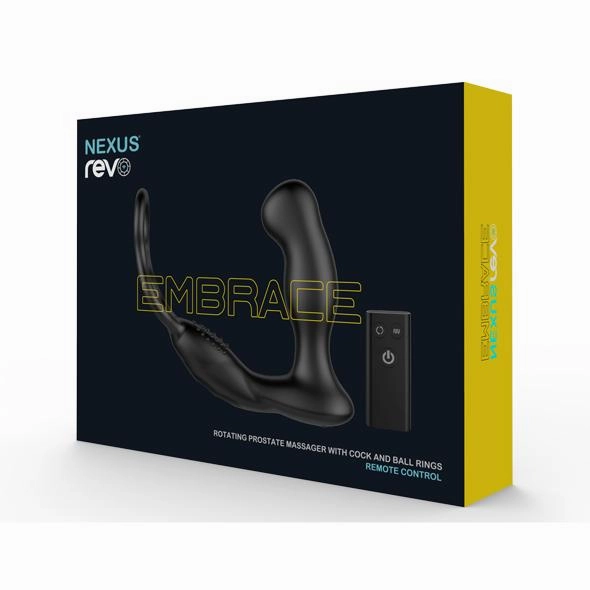 Nexus - Revo Embrace Waterproof Remote Control Rotating Prostate Massager (Black)