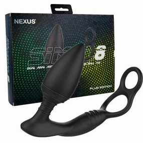 Nexus - Simul8 Plug Edition Vibrating Dual Anal Cock and Ball Toy (Black)