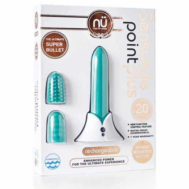 Nu Sensuelle - Point Plus Rechargeable Bullet Vibrator with Head Attachments (Rose Gold)