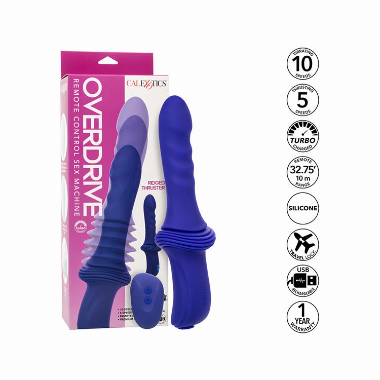 Overdrive Remote Control Sex Machine Ridged Thruster