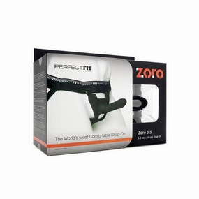 Perfect Fit - Zoro Strap On With Elastice Waistband Black 5.5 Inch (Black)