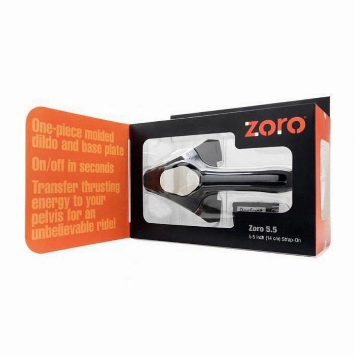 Perfect Fit - Zoro Strap On With Elastice Waistband Black 5.5 Inch (Black)