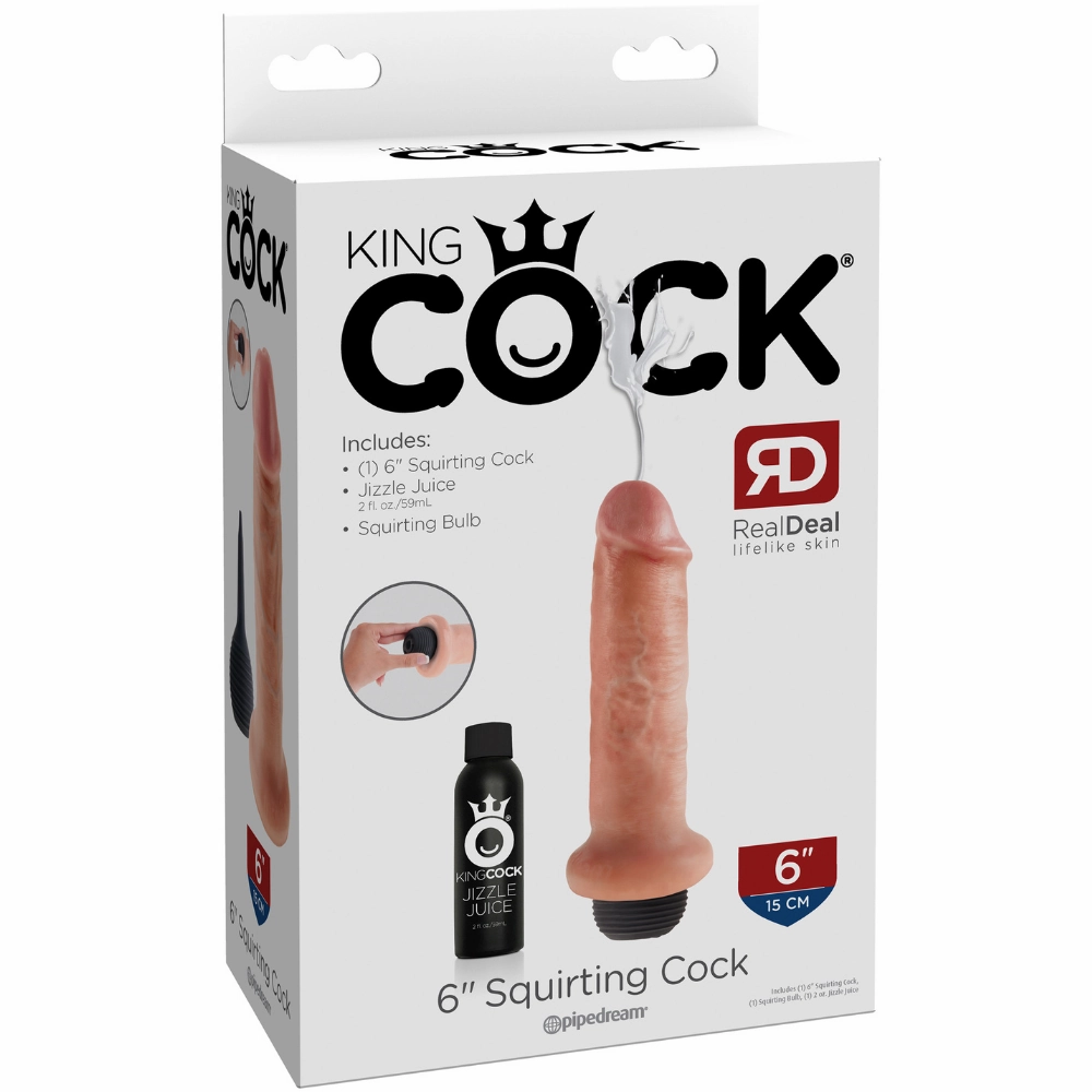 Pipedream King Cock 6 Inch Realistic Squirting Dildo