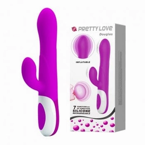 Pretty Love - Douglas Inflatable Rabbit Vibrator (Purple)