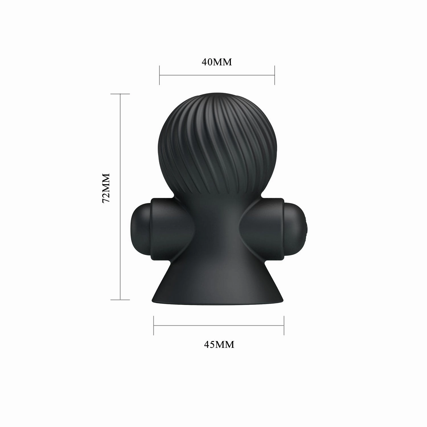 Pretty Love - Rechargeable Vibrating Nipple Sucker (Black)